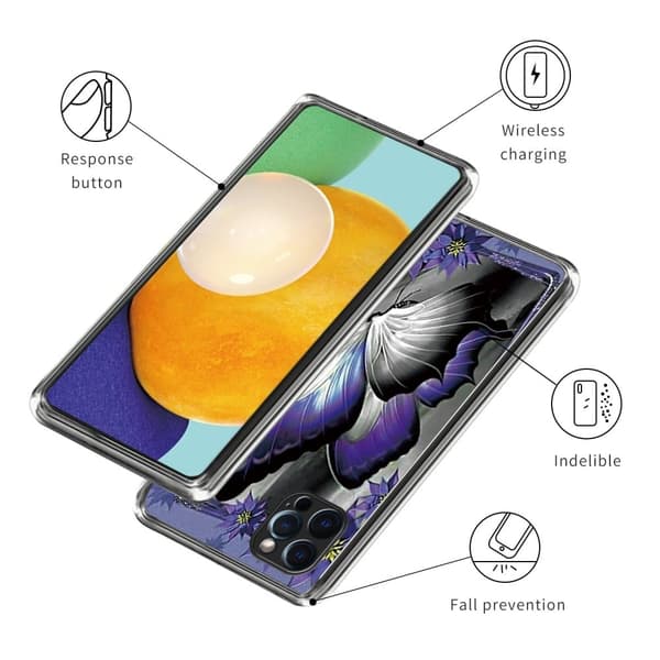 Deco iPhone 15 Pro Max kotelot - Violetti Perhonen Purple