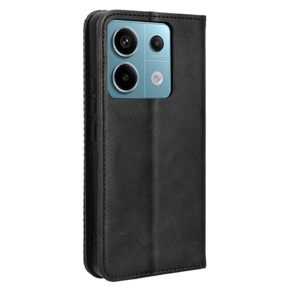 Bofink Vintage Xiaomi Redmi Note 13 Pro 5G  lærveske - Svart Black