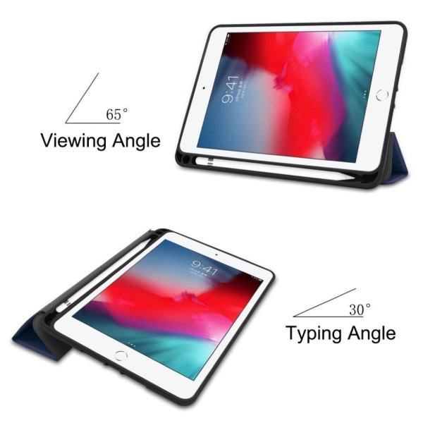 iPad Mini (2019) tri-fold nahkainen  suojakotelo  - Tumma  Viole Purple