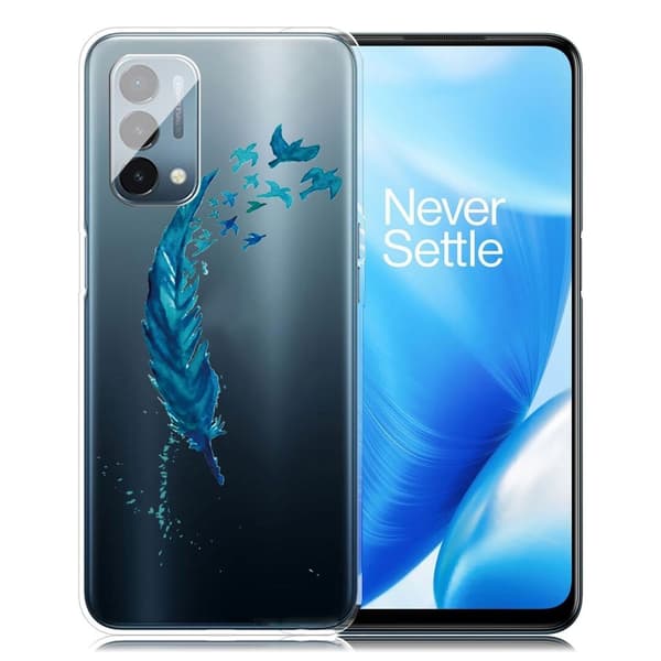 Deco OnePlus Nord N200 5G skal - Blå Fjäder Blå