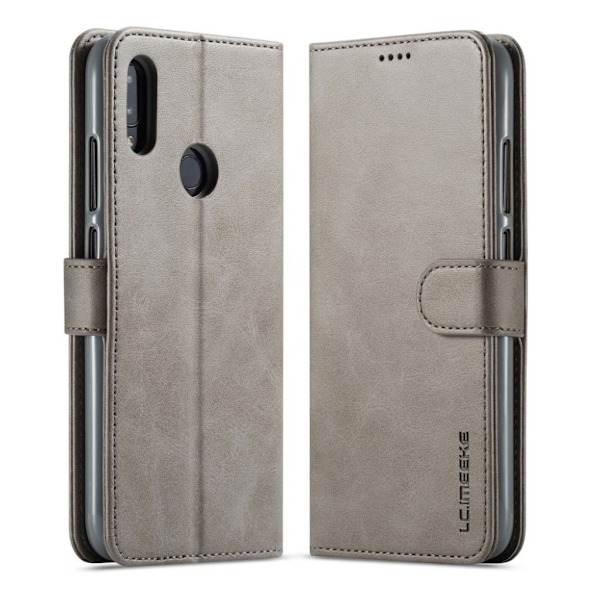 LC.Imeeke läder Xiaomi Redmi Note 7 fodral - Silver/Grå Silvergrå