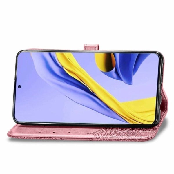 Mandala läder Samsung Galaxy A51 fodral - Rosa Rosa