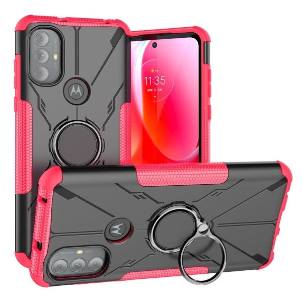Kickstand cover with magnetic sheet for Motorola Moto G Power (2 Rosa
