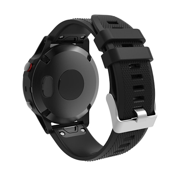 Garmin Fenix 5S / 5 / 5X dammskyddsplugg i silikon - Svart Svart