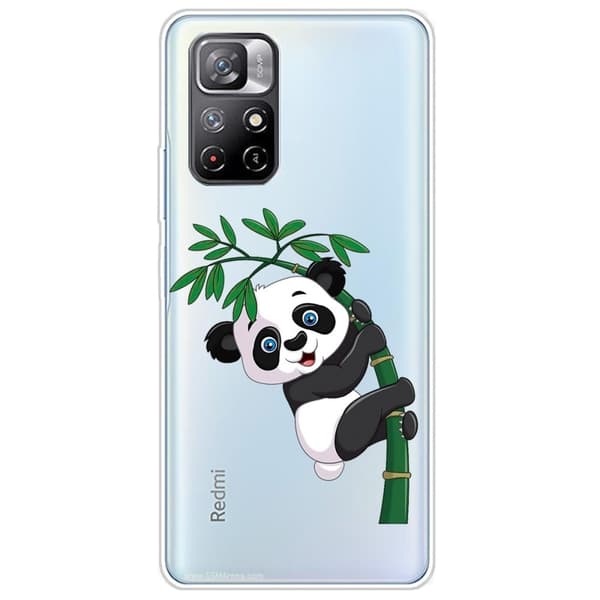 Deco Xiaomi Redmi Note 11T 5G / Note 11s 5g Etui - Panda Klatrer Bambus Black