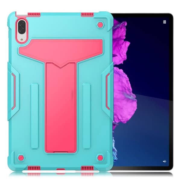 Lenovo Tab P11 Pro T-format silikonfodral med kickstand - Cyan / Ros Blå