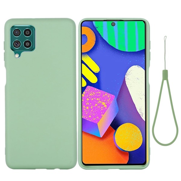 Matt Samsung Galaxy M62 / Samsung Galaxy F62 skal av flytande silikon - Grön Grön