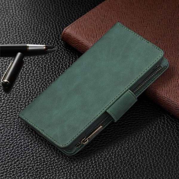 Premium Wallet Samsung Galaxy A01 kotelot - Vihreä Green