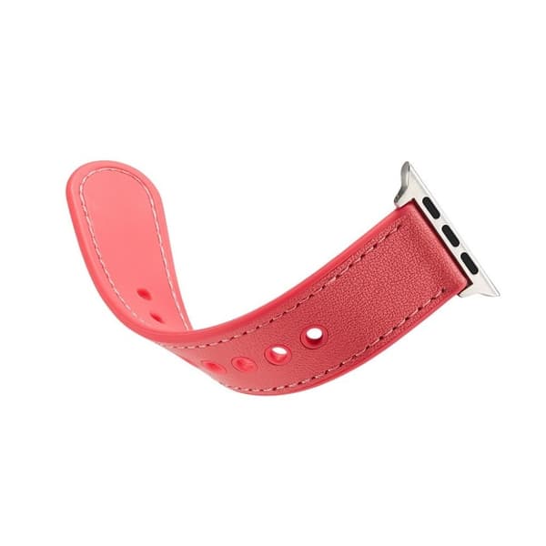 Apple Watch serie 4 44mm ægte læderurrem - lyserød Pink