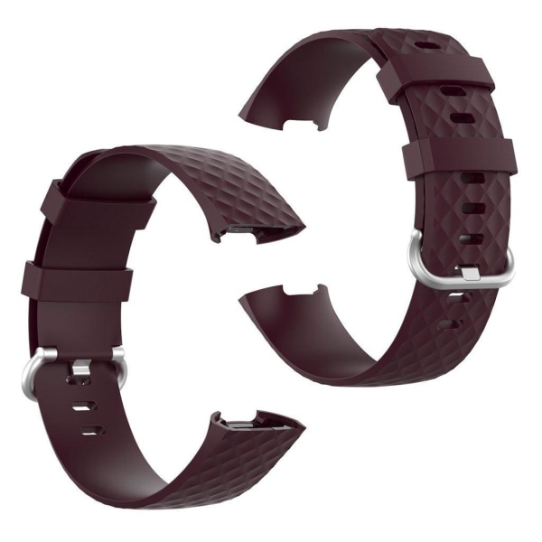 Fitbit Charge 3 / 4 hållbar klockarmband - mörkbrun Brun
