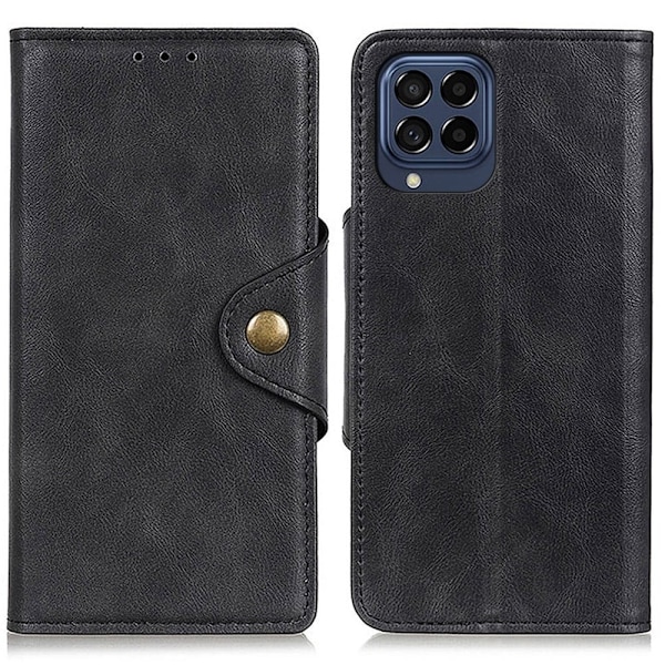 Alpha Samsung Galaxy M33 5G læder flip etui - Sort Black