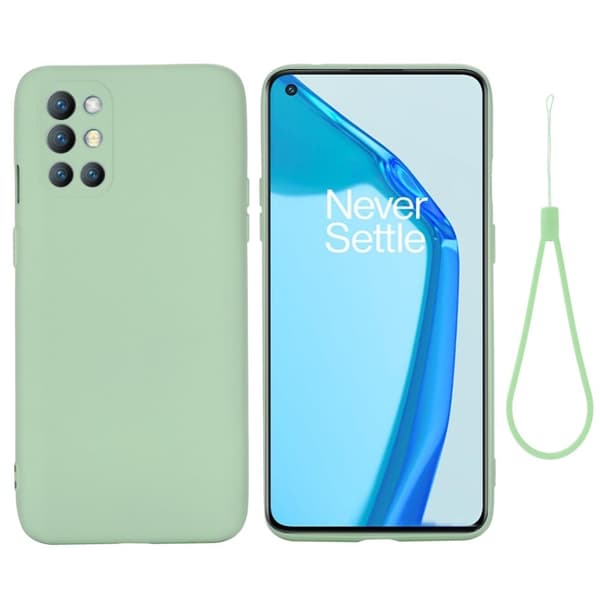 Matt flytende silikondeksel for OnePlus 9R - Grønn Green