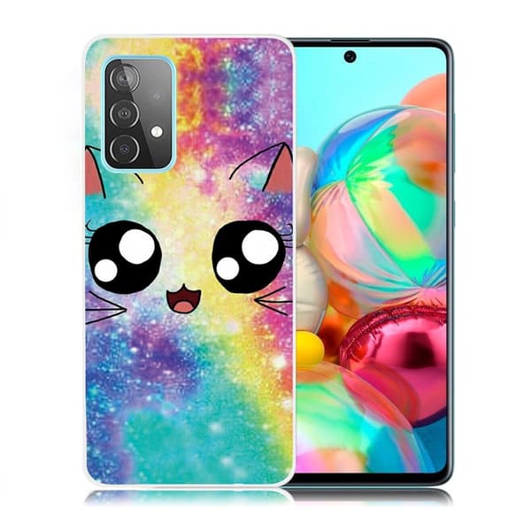 Deco Samsung Galaxy A72 5G etui - Cute mønster Multicolor