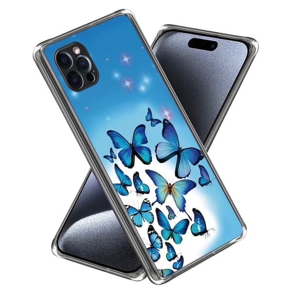 Deco iPhone 16 Pro deksel - Blå Sommerfugler Blue