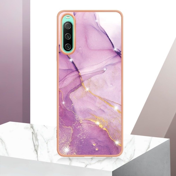 Marble Sony Xperia 10 IV Etui - Rose Guld Marmor Pink