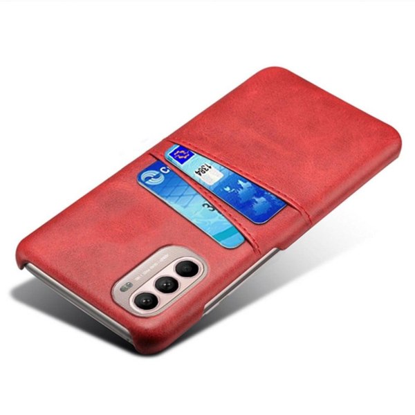 Motorola Moto G41 / Motorola Moto G31 skal med korthållare - Röd Röd