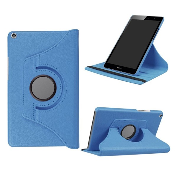 Huawei MediaPad T3 8.0 Etui med 360 grader roterende stand - Mørkeblå Blue