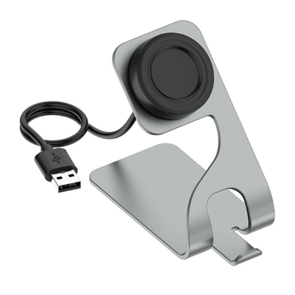 360 graders roterbar ladestasjon for Samsung-klokker - Grå Silver grey