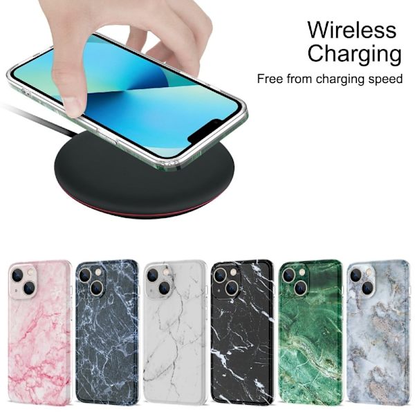 Marmor etui til iPhone 13 - Sort Black