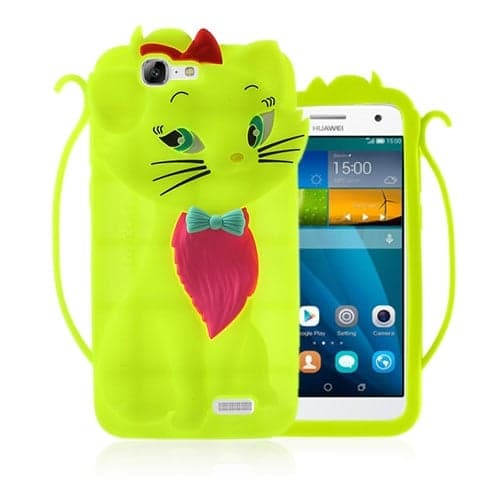 Hauger Huawei Ascend G7 Silicone Deksel - Grøn Green
