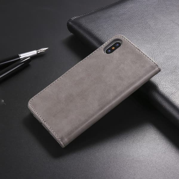 LC.IMEEKE iPhone X klassinen suojakotelo - Harmaa Silver grey