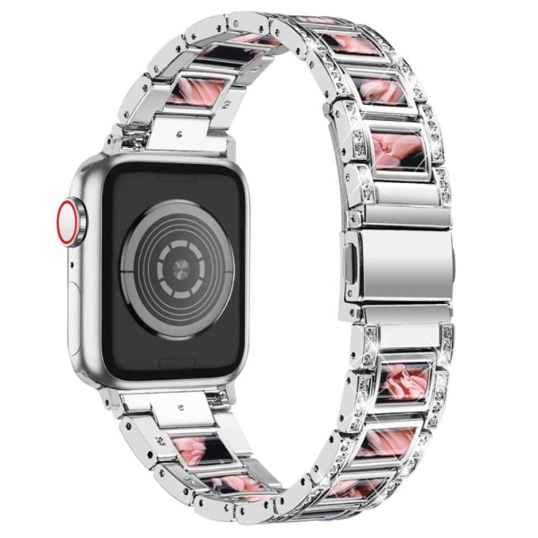 Apple Watch (41mm) rhinestone décor stainless steel watch strap Silvergrå