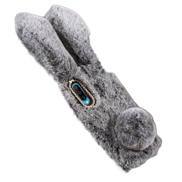 Fluffy Rabbit Huawei P30 Lite skal - Silver/Grå Silvergrå