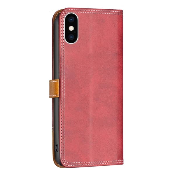 BINFEN tofarget læretui for iPhone Xs Max - Rød Red