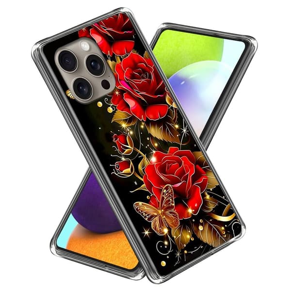 Vibe iPhone 16 Pro Max deksel - Sommerfuglroser Red