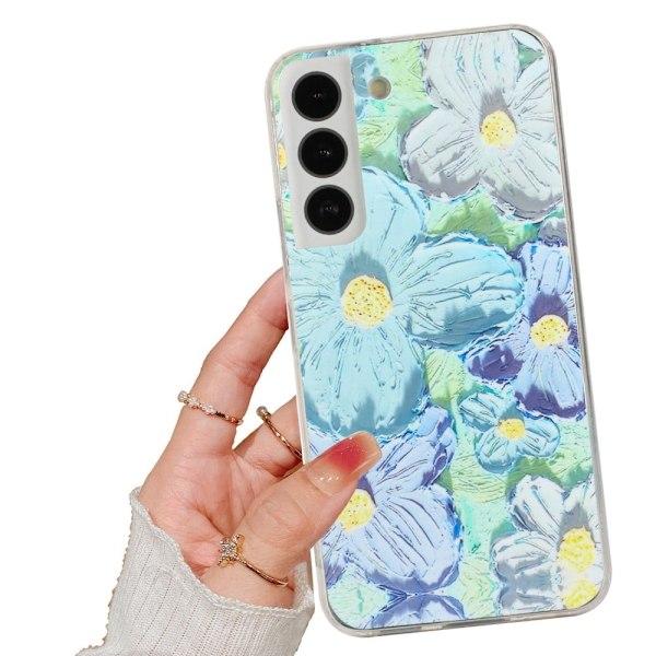 Deco Samsung Galaxy S22 Plus skal - Blå Blommor Blå
