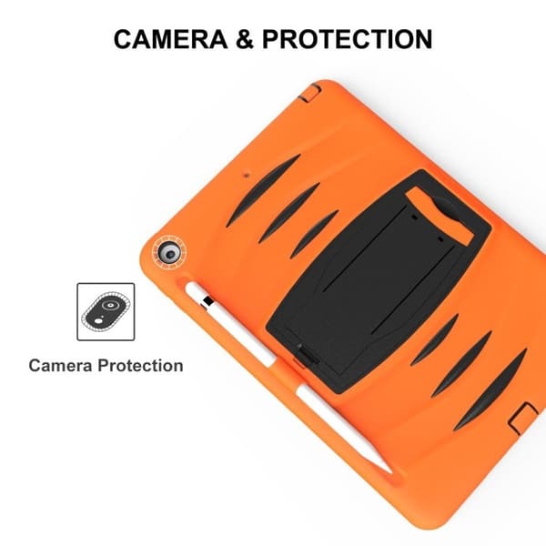 iPad 10.2 (2019) holdbar silikon veske - Orange Orange