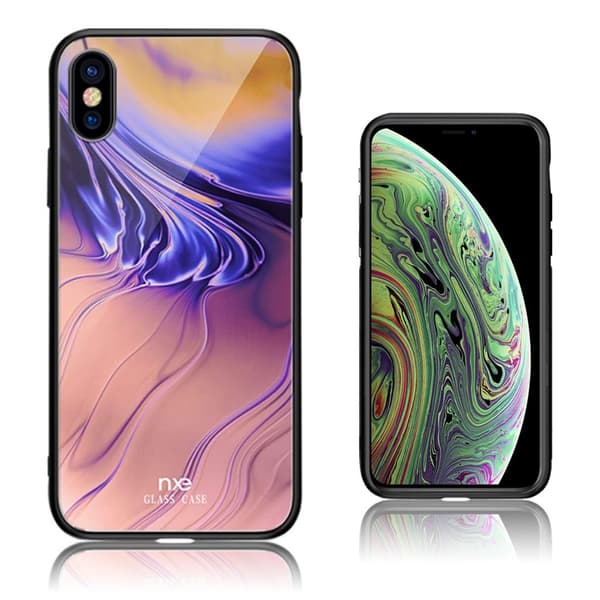 NXE iPhone XS etui med streamer-lysmønster - Style C Multicolor