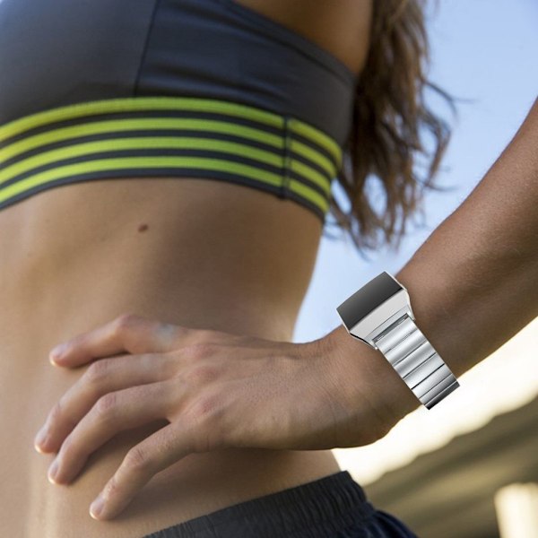 Fitbit Ionic Urrem i rustfri stål - Sølv farvet Silver grey