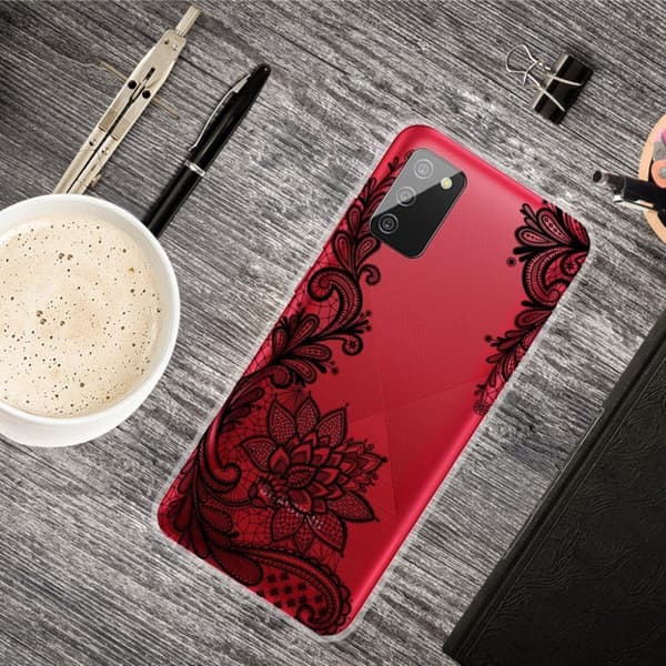 Deco Samsung Galaxy A02s Etui - Lace Blomst Black