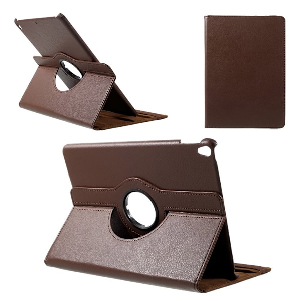iPad Pro 10.5 Læder etui med roterende stand - Brun Brown