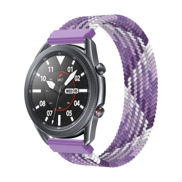 Samsung Galaxy Watch 3 (45mm) elastic nylon watch strap - Grape Lila