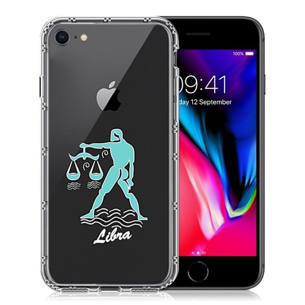 NXE iPhone 7 ja 8 horoskooppikuvioinen suojakuori - Vaaka Green