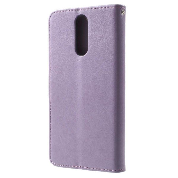 Huawei Mate 10 Lite Læder etui med unik tryk - Lilla Purple