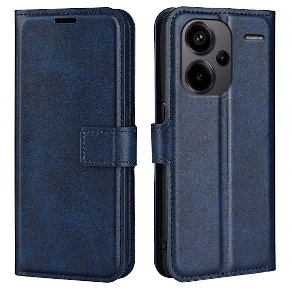Hållbart konstläder Xiaomi Redmi Note 13 Pro Plus fodral med plånbok - Blå Blå