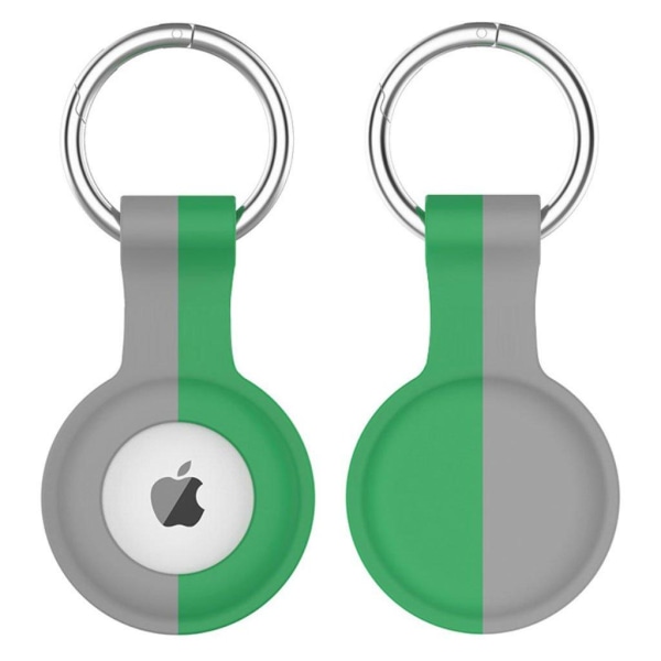 AirTags pattern silicone cover with key ring - Grey / Green multifärg