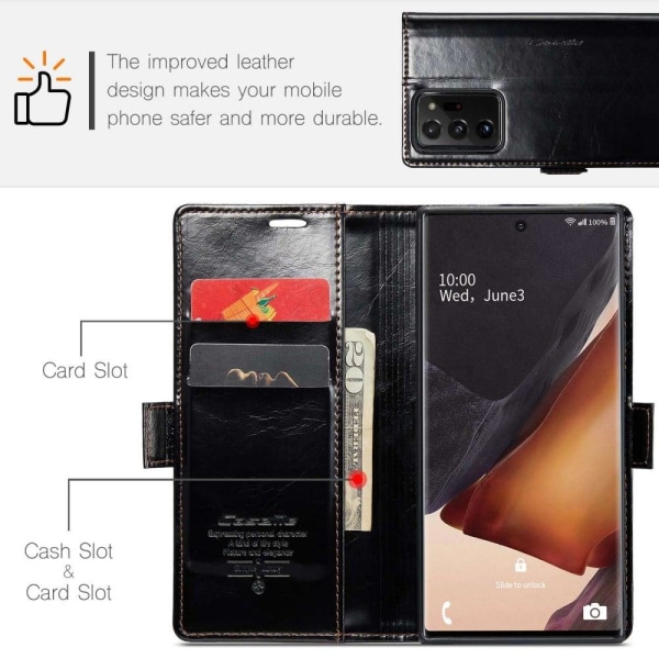 CaseMe Samsung Galaxy Note 20 Ultra 5G / 4g Smooth Fodral - Svar Svart