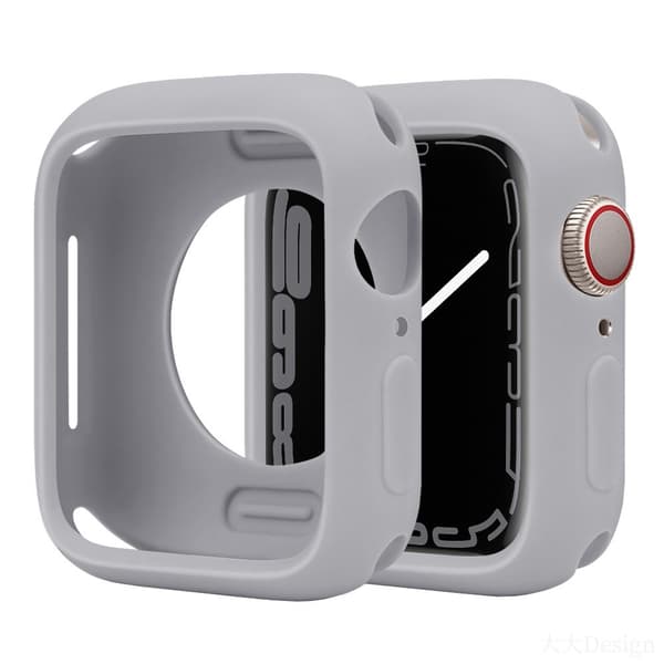 Apple Watch Series 10 42mm silikonfodral Candy Color stötsäkert klockfodral - Molngrå Silvergrå