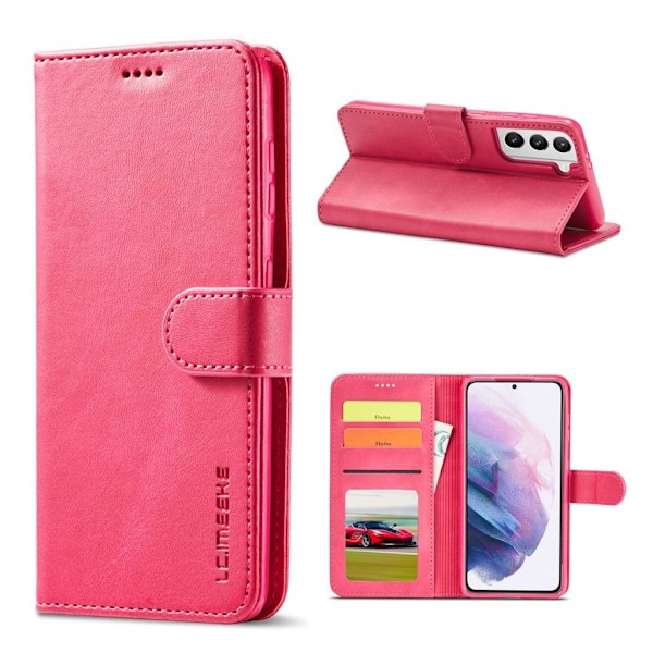 LC.Imeeke läder Samsung Galaxy S21 fodral - Rosa Rosa