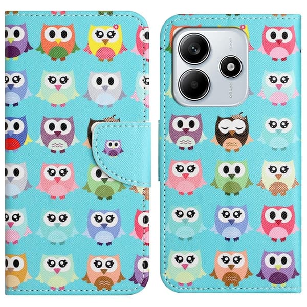 Wonderland Xiaomi Redmi Note 14 5G fodral -Ugglor Blå