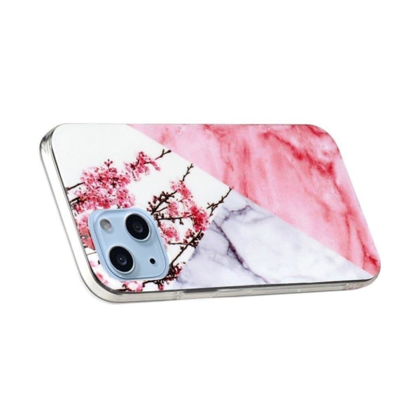 Marble iPhone 13 Mini Suojakotelo - Plum Blossom Multicolor