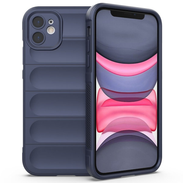 Blødt grebsformet iPhone 11 cover - Mørkeblå Blue