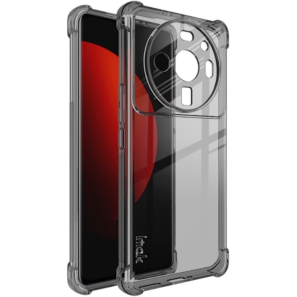 IMAK Airbag Cover for Xiaomi 12S Ultra - Läpinäkyvä Musta Transparent