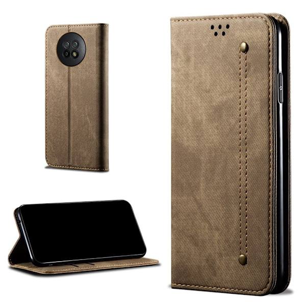 Jeans Xiaomi Redmi Note 9 5G flip case - Khaki Brown