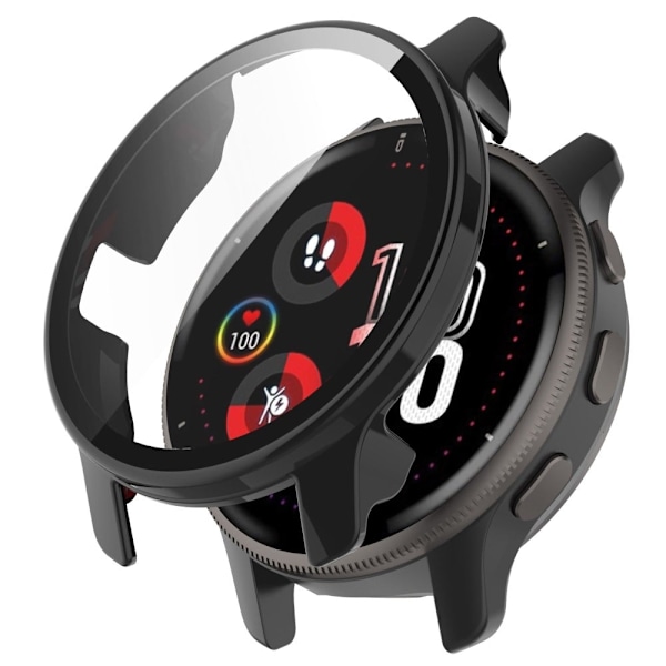 Garmin Venu 2 Plus cover with tempered glass screen protector - Black Blå