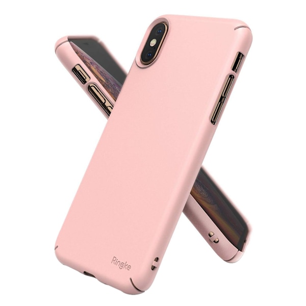 Ringke SLIM för iPhone X/XS - Persika Rosa Rosa